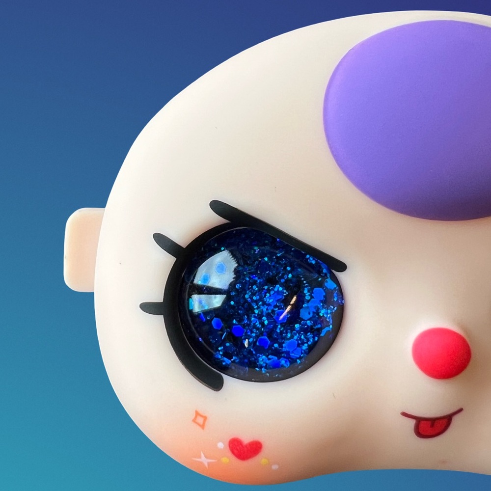 LIGHT UP Baby Three Green Hair with Glittery Baby Blue Eyes - BB3 - Picture 3 of 5